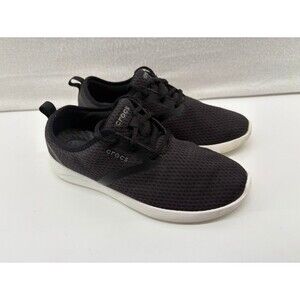 Crocs Lite Ride Womens Size 8 Black Mesh‎ Athletic Comfort Sneakers Shoes 205726